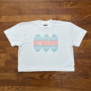 Obey Worldwide Crop Top - size small - 100% cotton